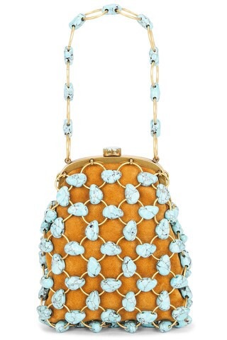 Cult Gaia Brielle Wristlet Bag in Turquoise | FWRD 