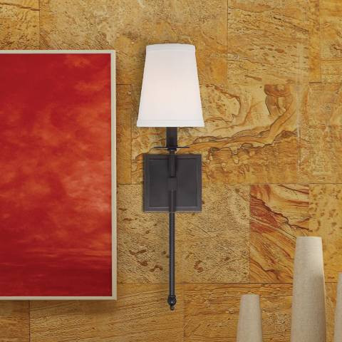 Savoy House Essentials Monroe 20" High Classic Bronze 1-Light Wall Sco | Lamps Plus