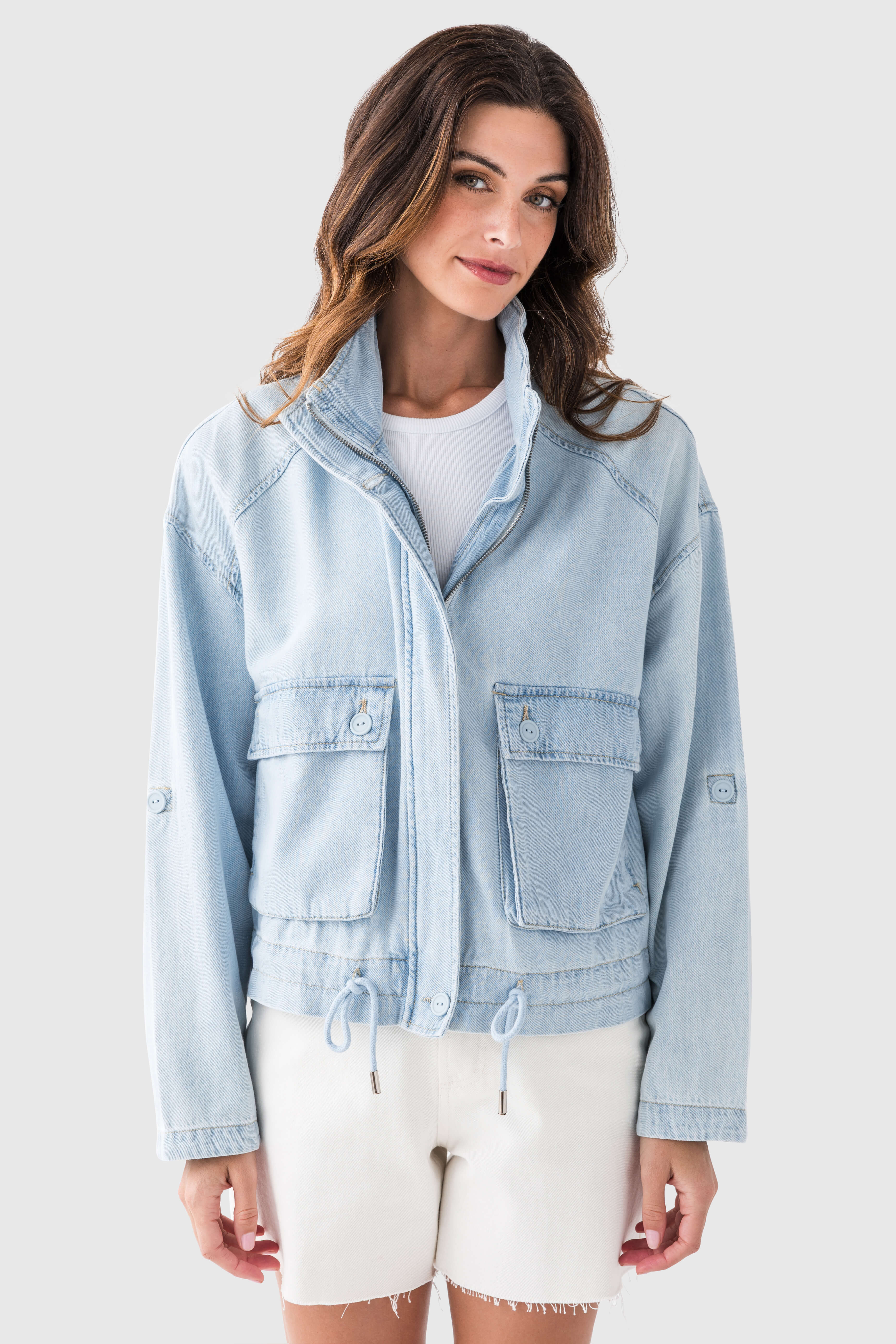Risen Oversized Soft Denim Jacket | Social Threads