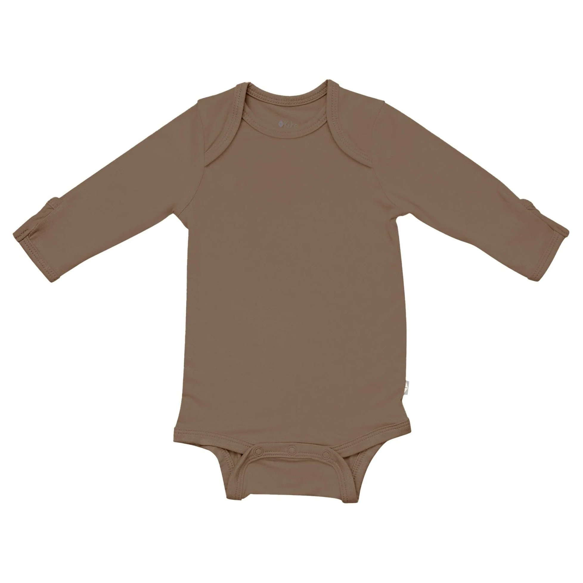 Long Sleeve Bodysuit in Coffee | Kyte BABY