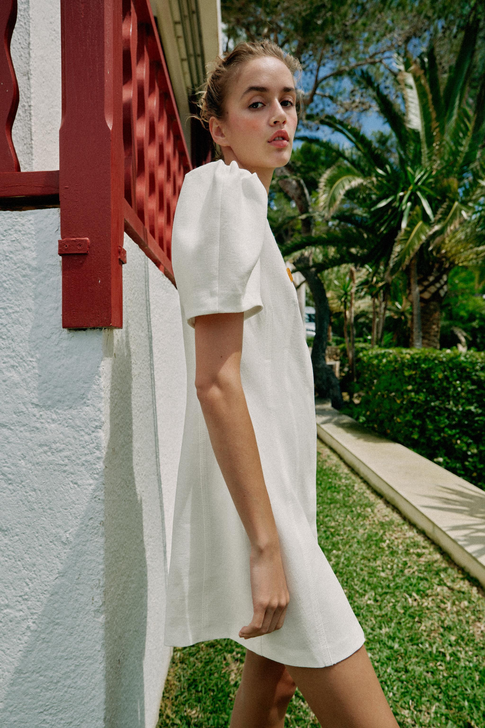 BALLOON SLEEVE SHORT DRESS | Zara US