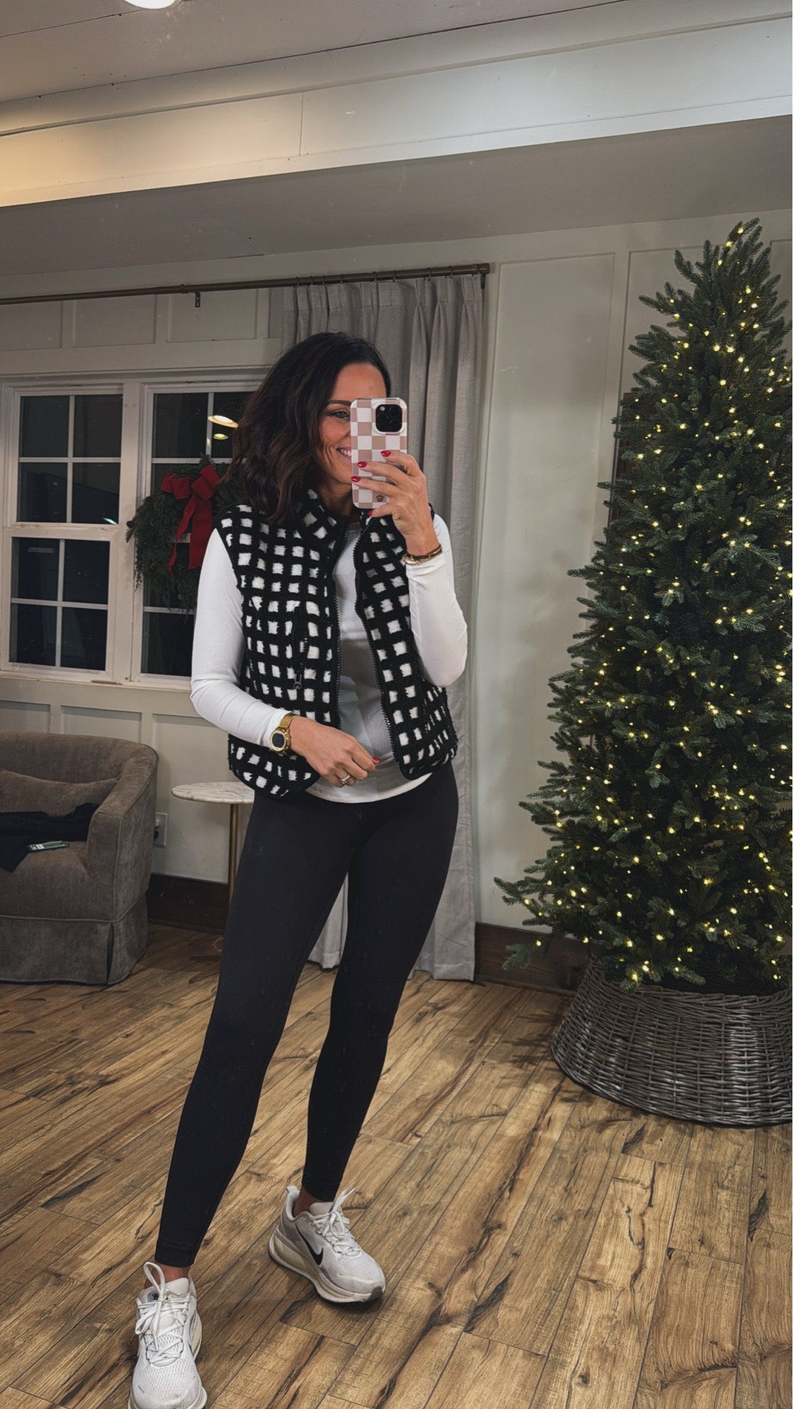 This vest is SO cute!! They have it in so many other colors. It’s super soft and cozy!

Fleece vest, Vest, Leggings, Winter outfit, White long sleeve, Nike shoes, Winter finds, VintagePickin, AprilWilks, winter fashion, winter Loungewearr

#LTKOver40 #LTKSeasonal #LTKActive