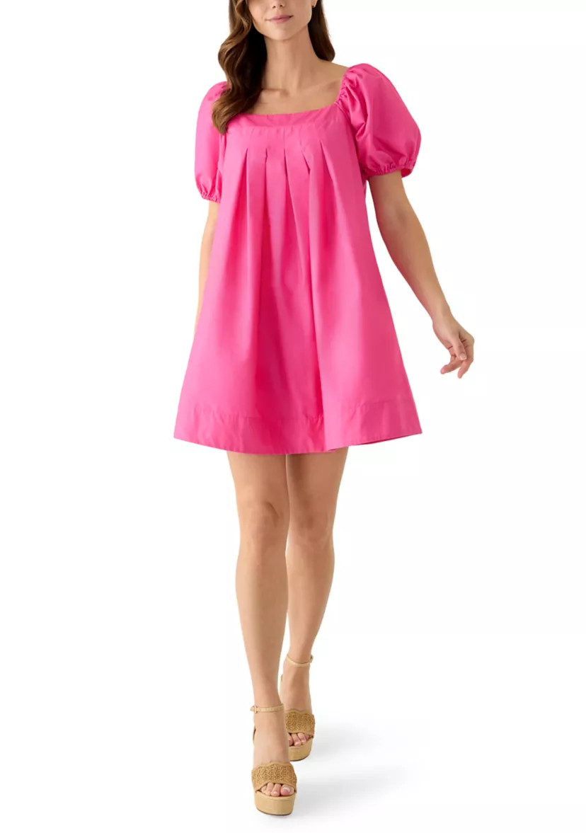 Women's Short Sleeve Pleated Yoke Dress | Belk