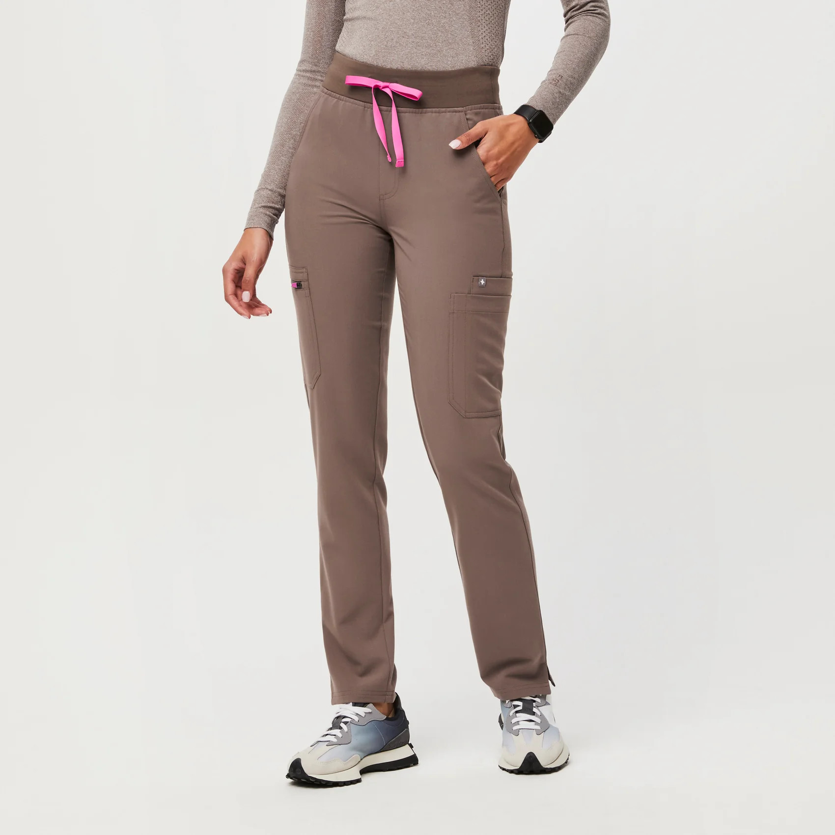 Women’s High Waisted Yola™ Skinny Scrub Pants - Smokey Taupe · FIGS | FIGS
