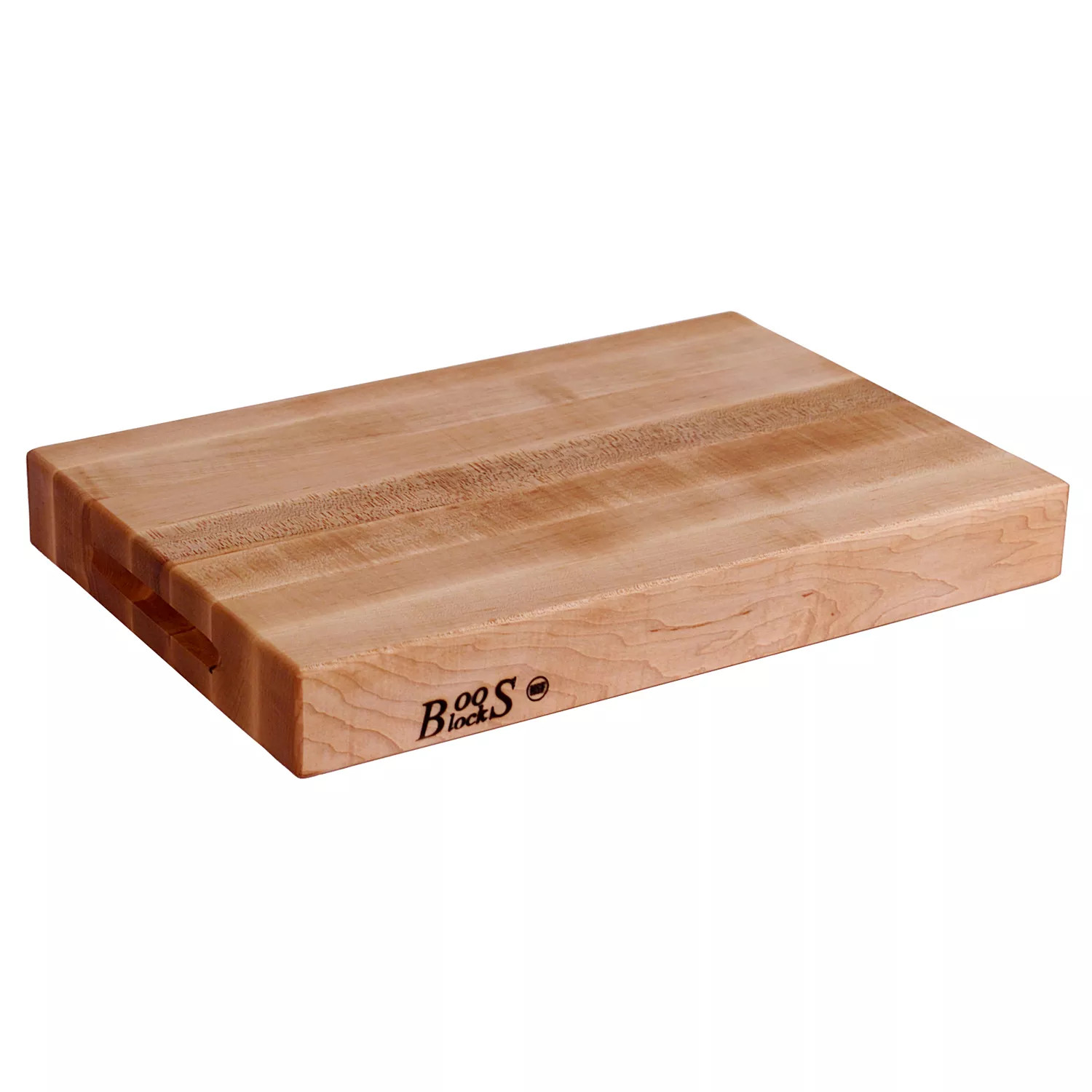 John Boos Maple Edge-Grain Cutting Boards w/ Finger Grips, 2.25" Thick, 18"x12" | Sur La Table