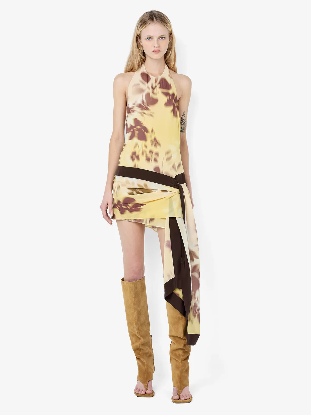 BLAISE HALTER MINI DRESS - PALMERA FLORAL | Bec & Bridge (Global)