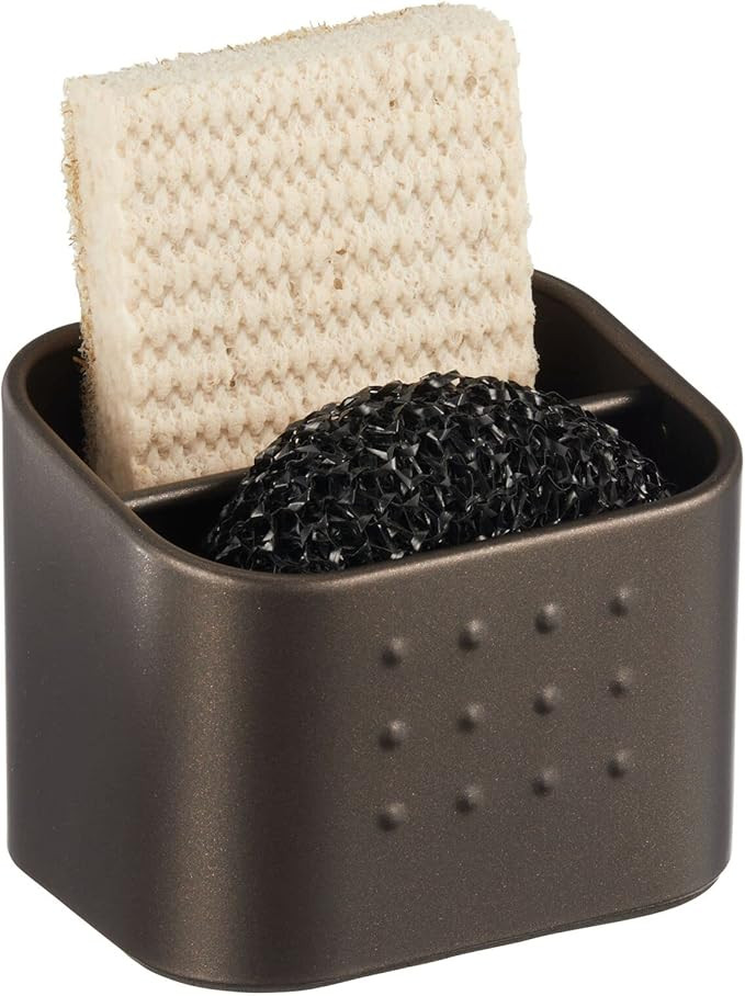 mDesign Modern Metal Farmhouse Kitchen Sink Storage Organizer Caddy - Small Holder for Sponges, S... | Amazon (US)