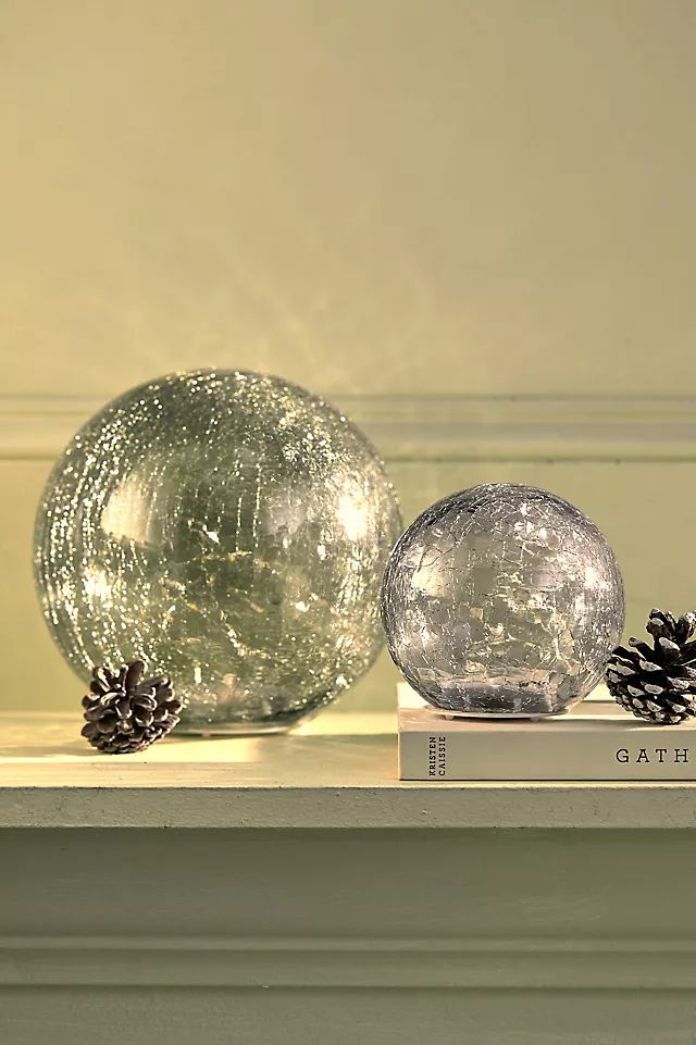 Glowing LED Sphere, Gray | Anthropologie (US)
