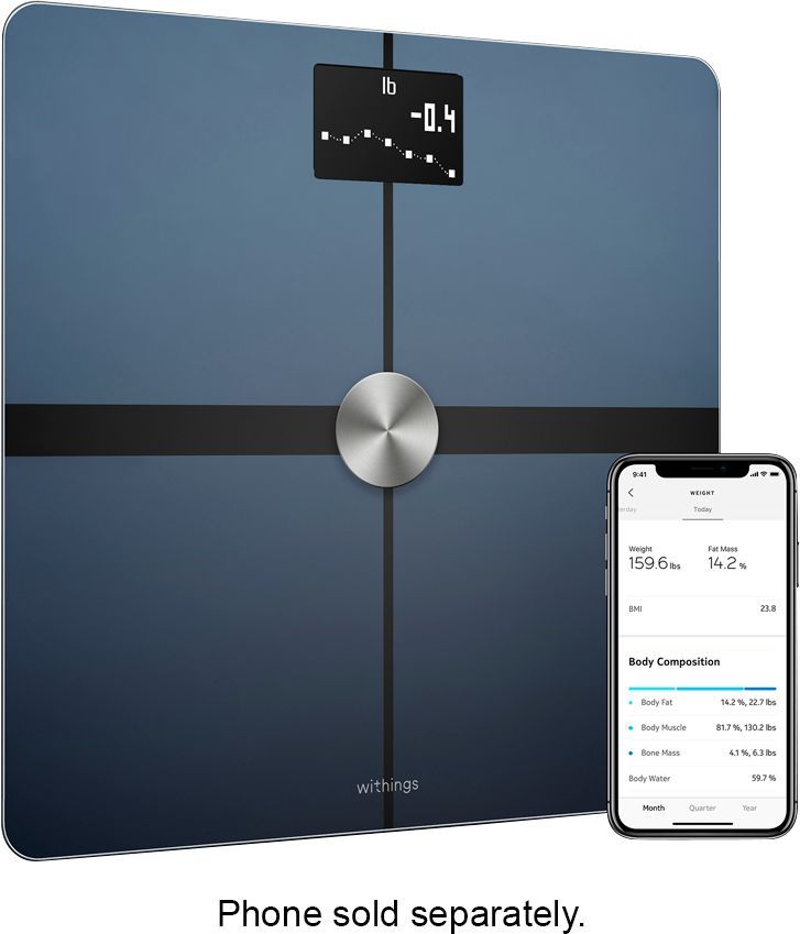 Withings Body+ Body Composition Smart Wi-Fi Scale Black WBS05-BLACK-ALL-INTER - Best Buy | Best Buy U.S.