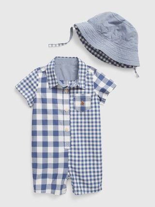 Baby Mixed Gingham Shorty Outfit Set | Gap (US)