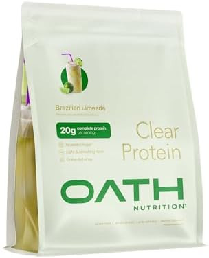 Oath Nutrition Clear Whey Isolate Protein Powder, Brazilian Limeade, 20g Complete Protein per Ser... | Amazon (US)