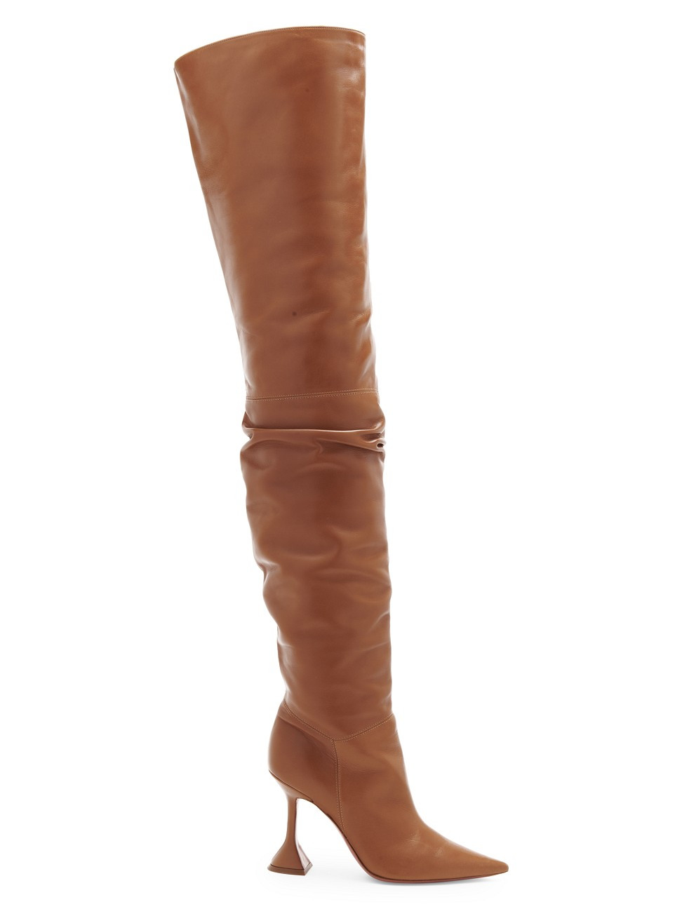 Olivia Thigh-High PVC Block-Heel Leather Boots | Saks Fifth Avenue