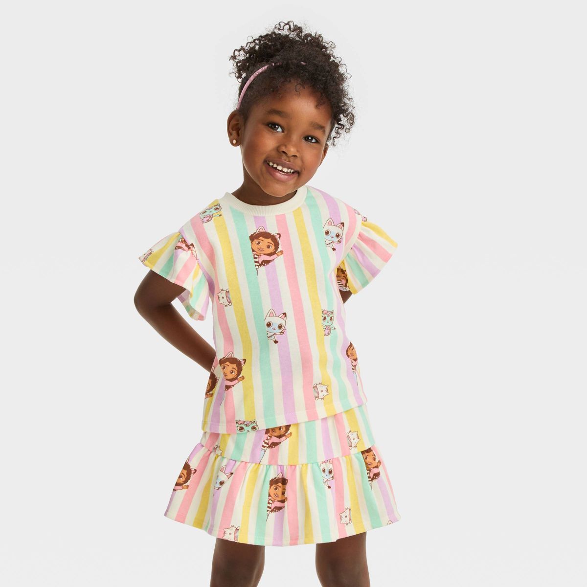 Toddler Girls' Gabby's Dollhouse Top and Bottom Set - Off-White | Target