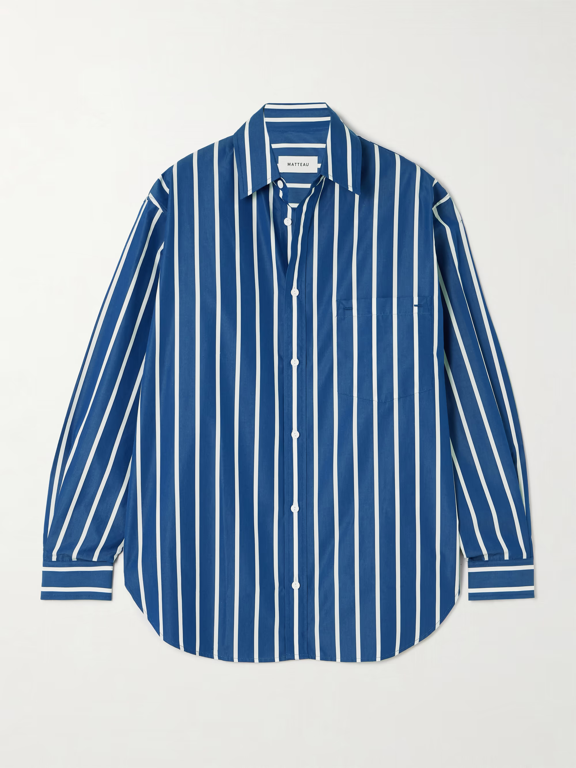 Striped cotton-poplin shirt | NET-A-PORTER (US)