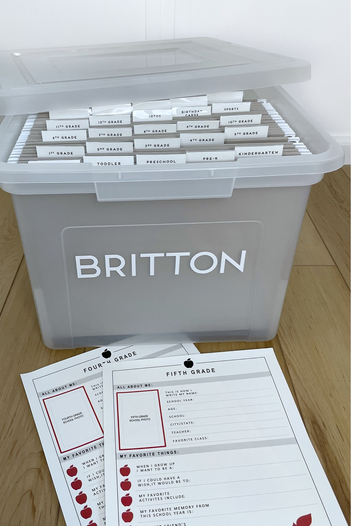 Clear Stackable File Tote Boxes