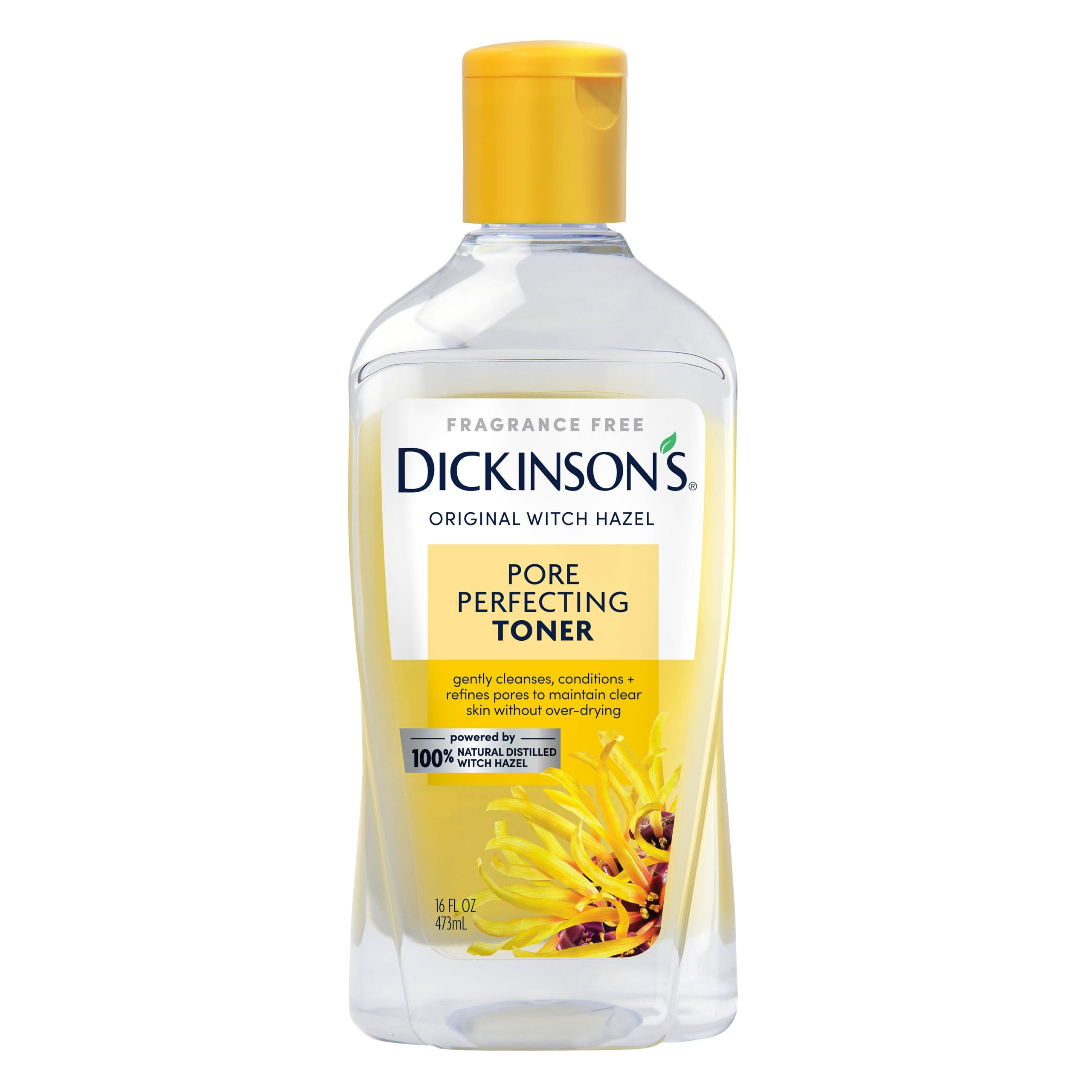 Dickinson's Original Witch Hazel Pore Perfecting Toner, 100% Natural, 16 Ounce Fragrance free | Amazon (US)