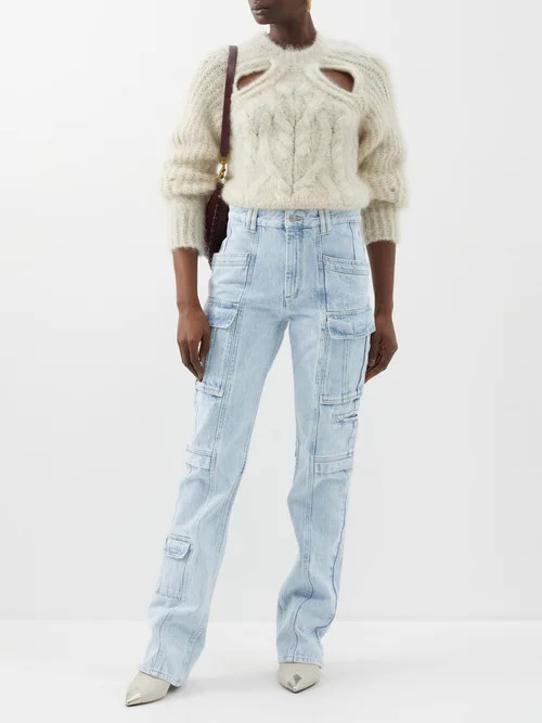 Isabel Marant - Vokayo Cargo Straight-leg Jeans - Womens - Light Blue | Matches (US)