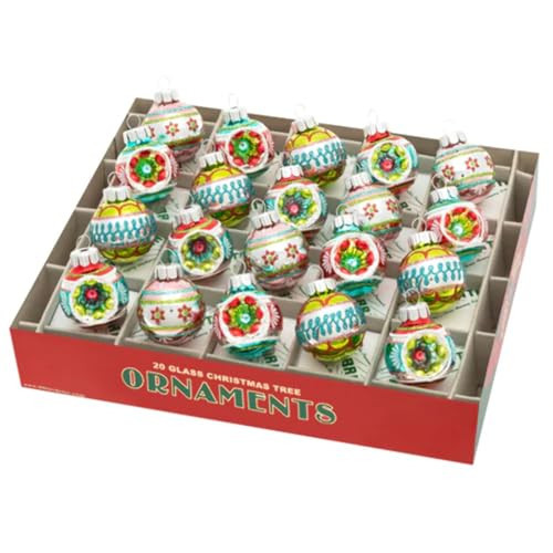 Shiny Brite Festive FETE 20 Count 1.25" Half Reflector Half Rounds | Amazon (US)