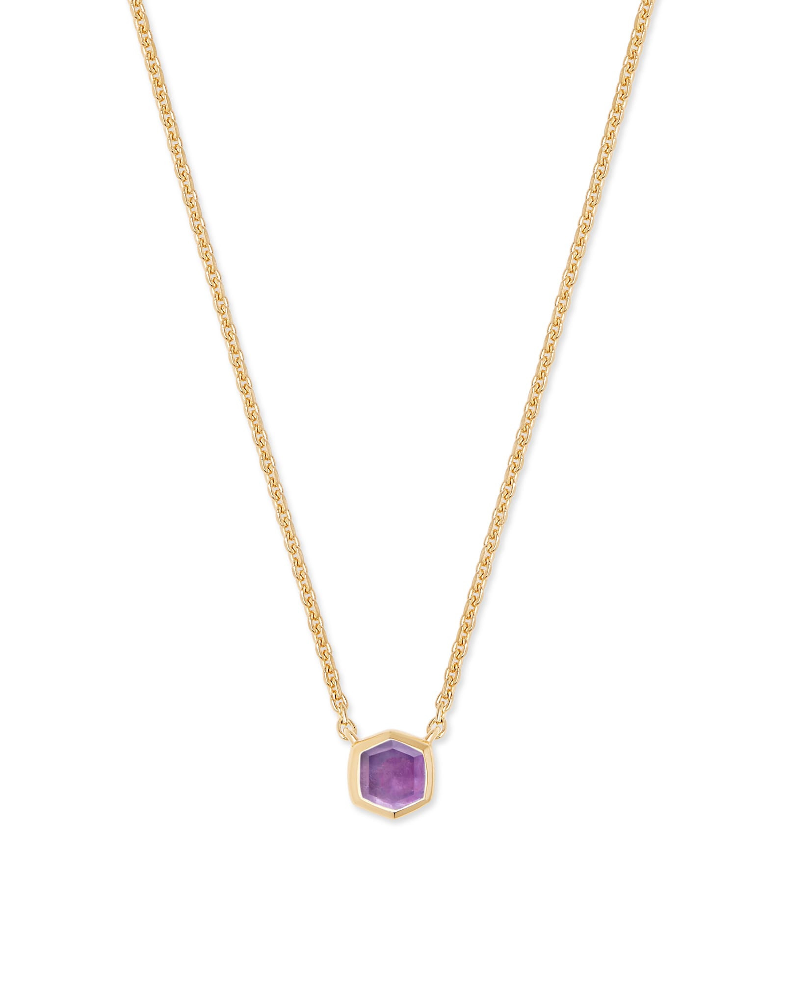 Kendra Scott Davie 18k Gold Vermeil February Pendant Necklace | Amethyst | Kendra Scott