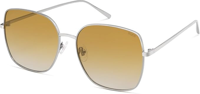 SOJOS Trendy Oversized Square Metal Frame Sunglasses for Women Men Retro Big Flat Lens UV Protect... | Amazon (CA)