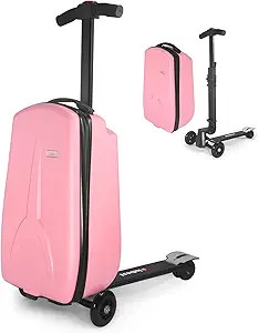 iubest Luggage Carry On Scooter Suitcase for Kids Age 4-15, Detachable & Foldable 4 in 1 Suitcase... | Amazon (US)