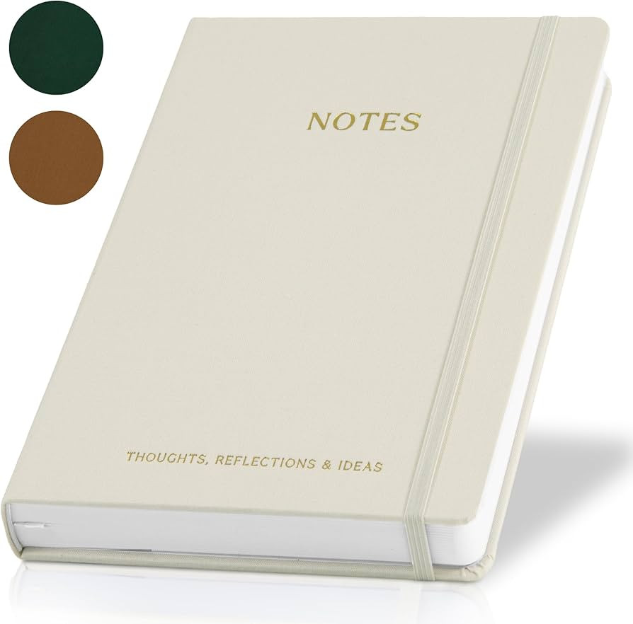 ZICOTO Aesthetic Thick Notebook Journal For Women 7" x 10" - Modern Linen Hardcover Note Book Wit... | Amazon (US)