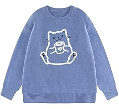 Aelfric Eden Women's Sweater Crewneck Sweater Vintage Oversized Sweater Fall Winter Fashion Casua... | Amazon (US)