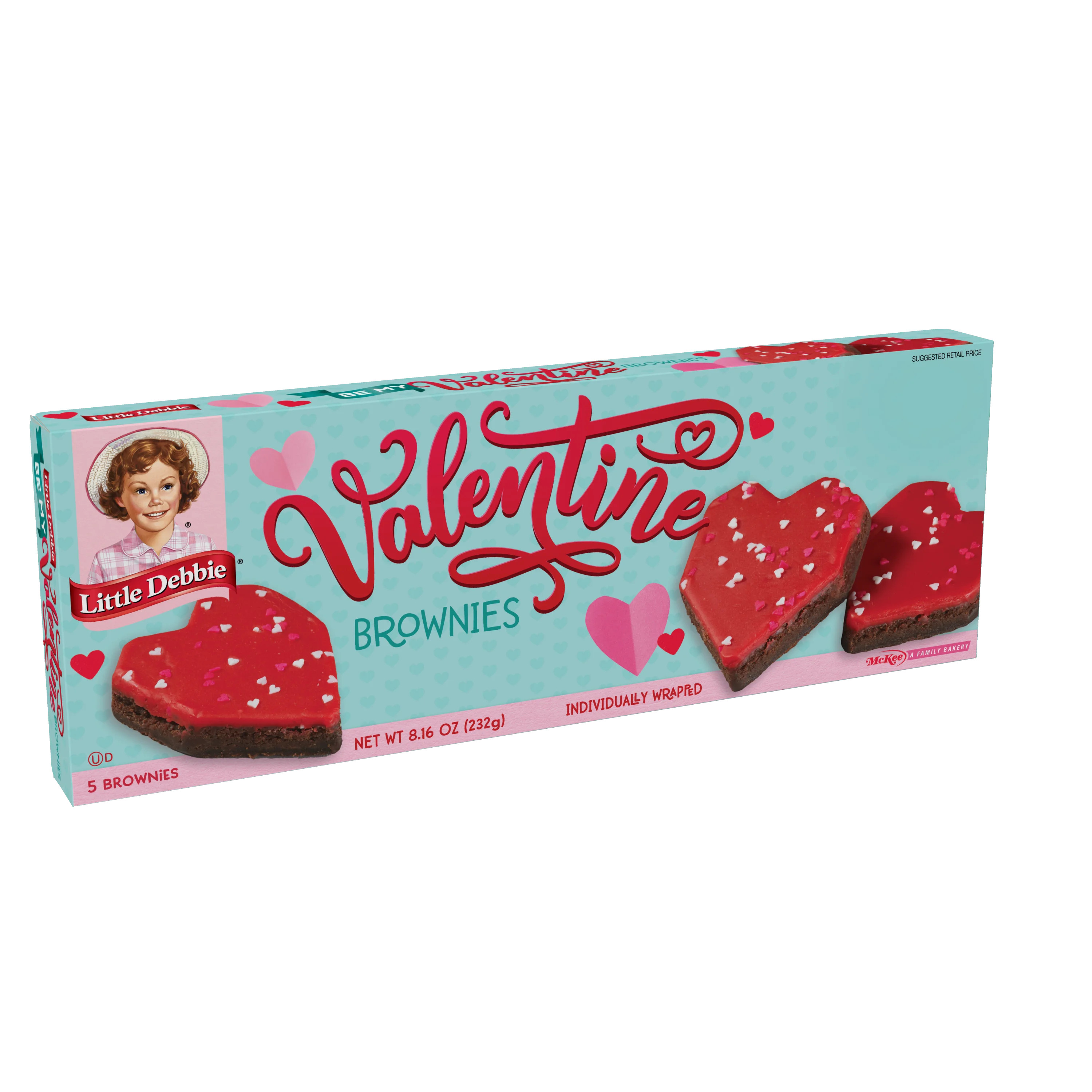 Little Debbie Be My Valentine Iced Brownies, 5 ct, 8.16 oz | Walmart (US)