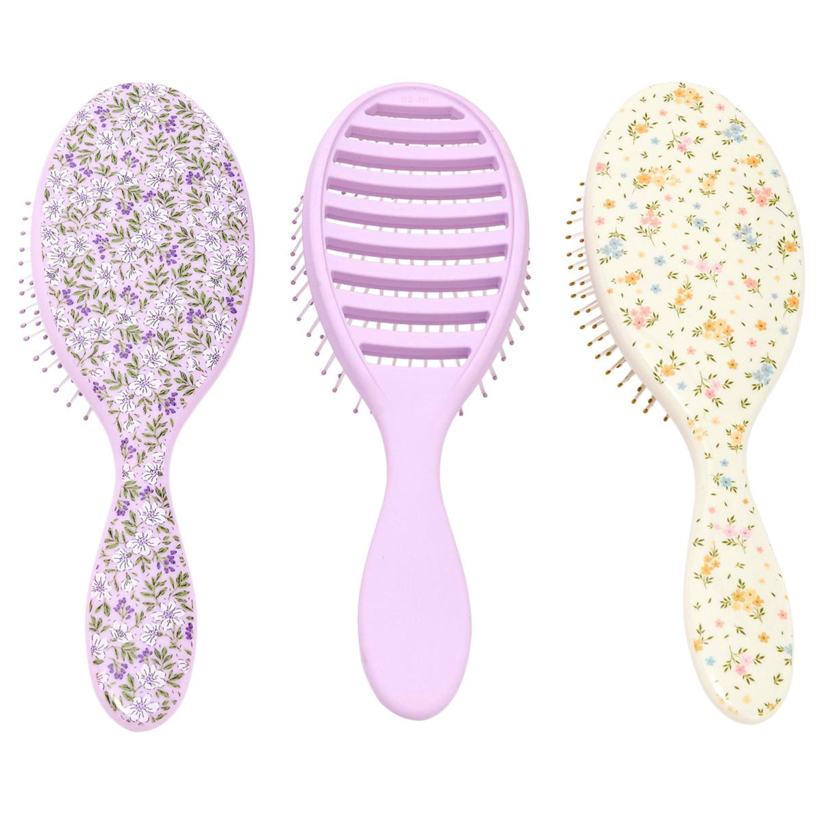 Wet Brush Ditsy Floral 3-piece Bundle - Lavender | HSN