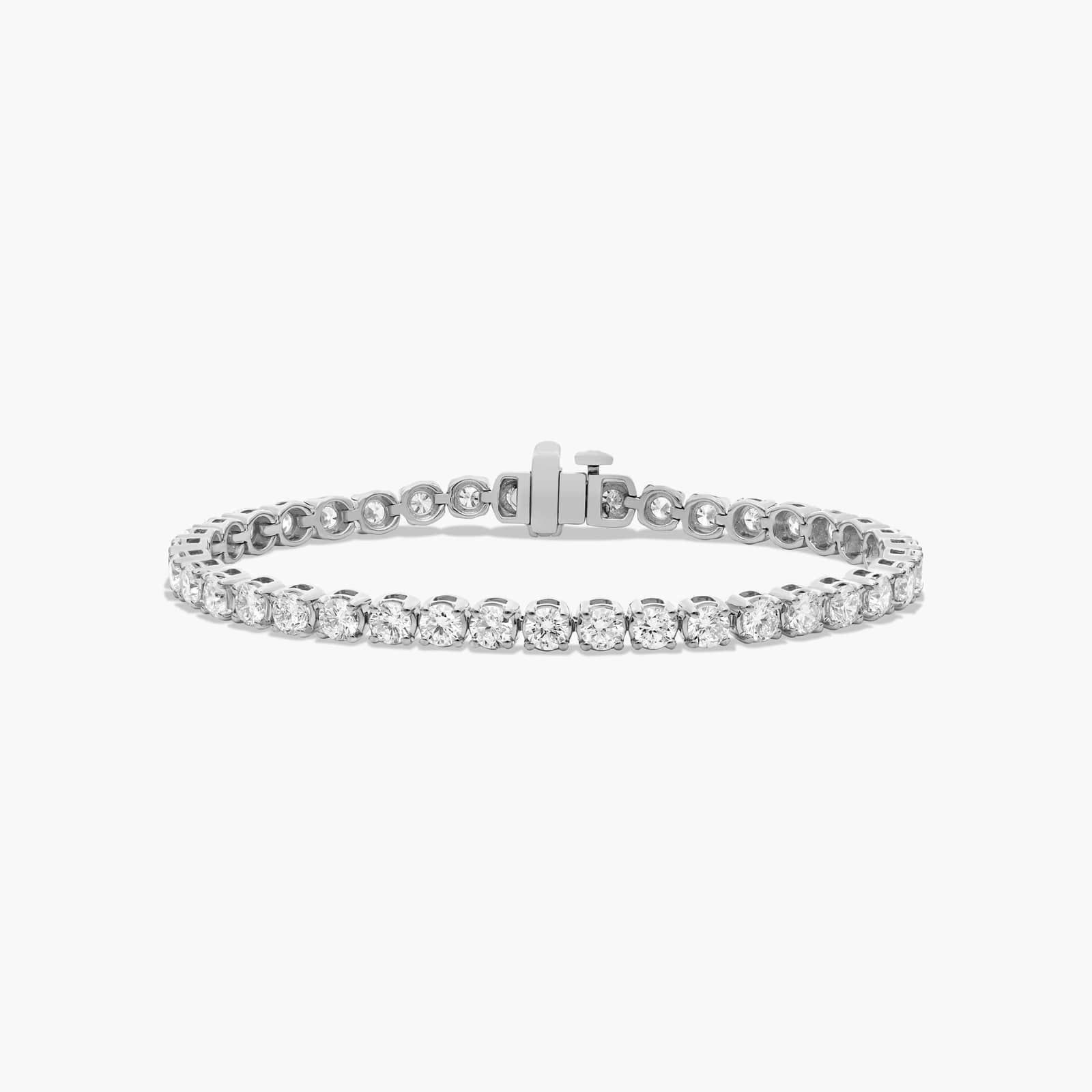14K White Gold 6 Inch Four Prong Lab-Grown Diamond Tennis Bracelet (5.00 CTW - F-G / VS2-SI1)-880... | JamesAllen