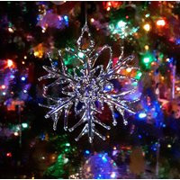 Handmade Clear Glass Snowflake Ornament ~ Tri-Tip Design~ | Etsy (US)