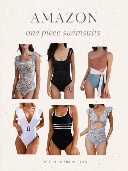 Amazon one piece swimsuits ☀️
Spring vacation, women’s swimwear. 

#LTKtravel #LTKswim #LTKfindsunder50
