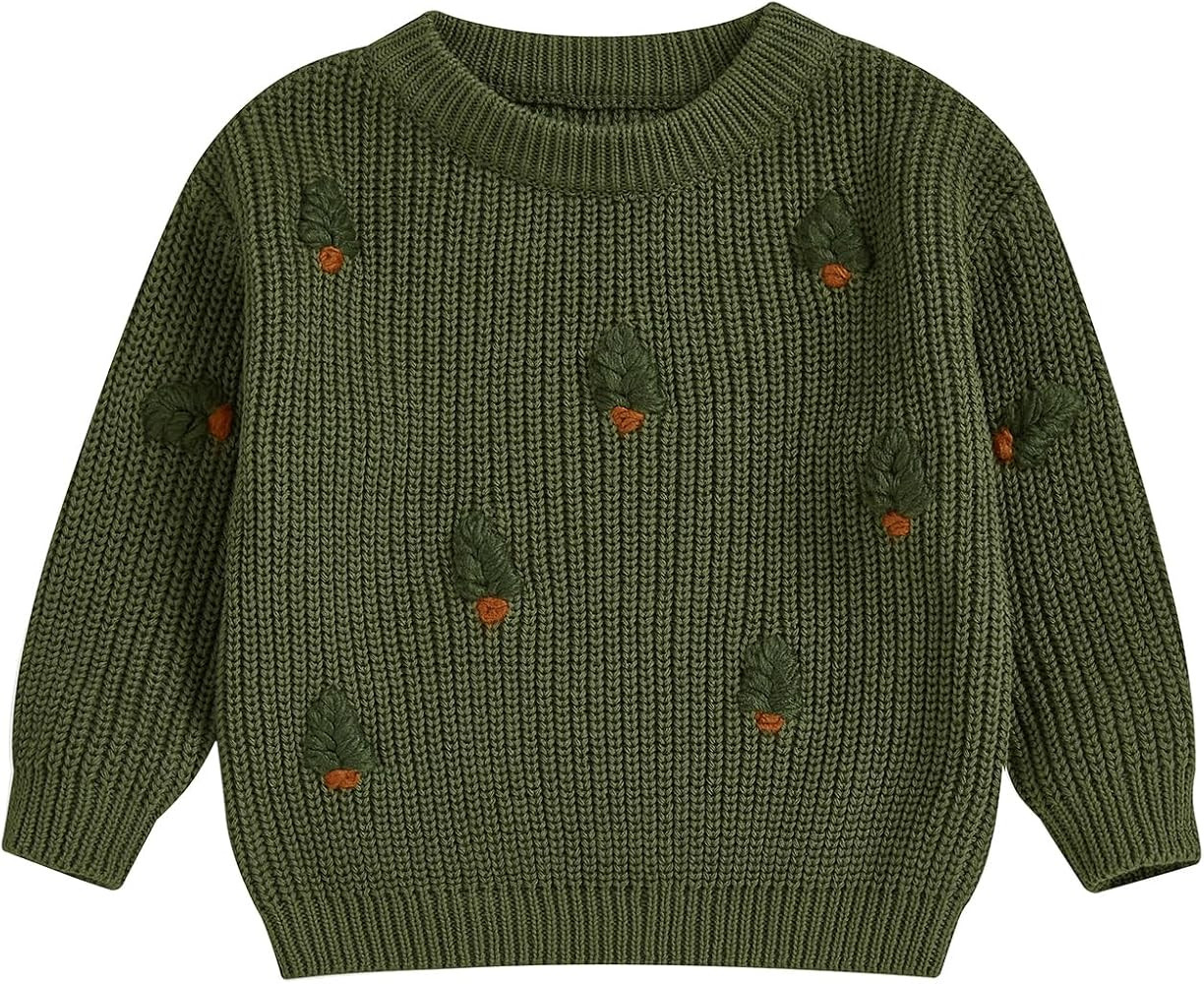 Kaipiclos Baby Boys Girls Knitted Sweater Christmas Tree Embroidery Pullover Sweatshirt Warm Long... | Amazon (US)