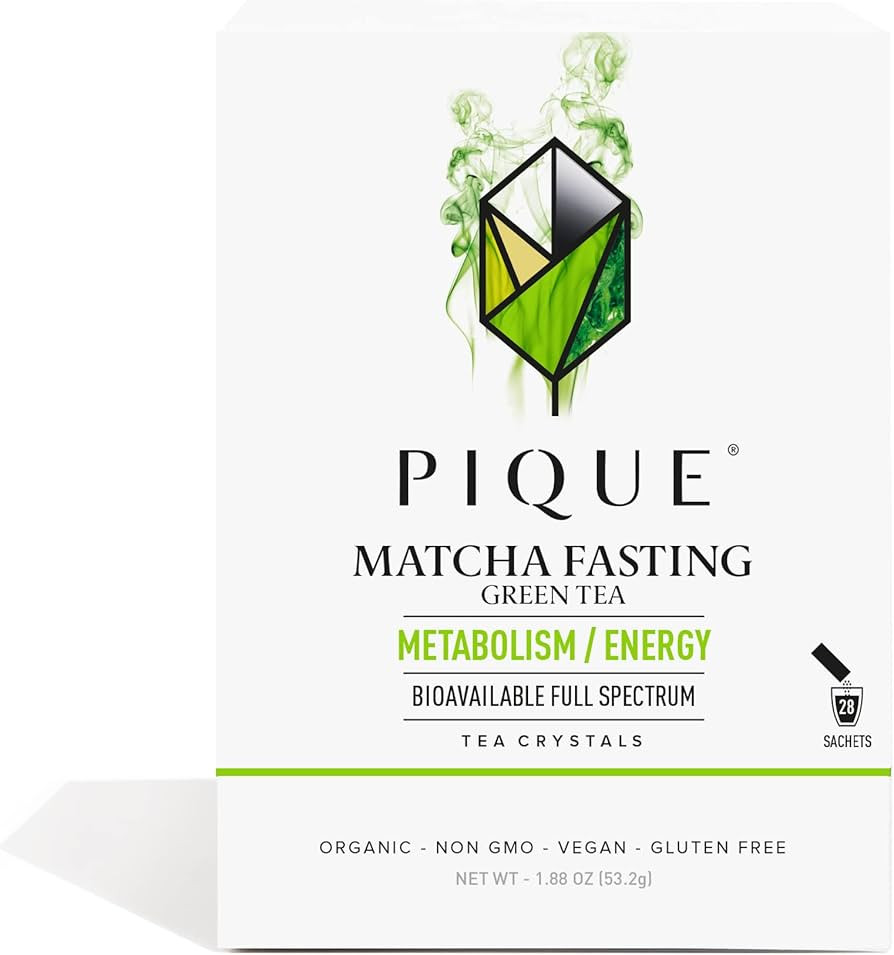 Pique Organic Matcha Fasting Tea Crystals - Support Healthy Metabolism, Calm Energy - 28 Single S... | Amazon (US)