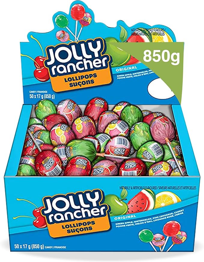 JOLLY RANCHER Candy Lollipops Assortment, 50 Count (850 Gram), Perfect Easter Basket Gift and Sha... | Amazon (CA)