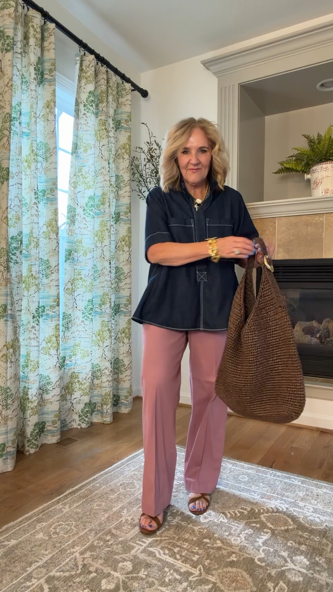  This top was the top seller yesterday! I sized down to a small. 20% off code NANETTE20 at Anthro!!! 
Spanx pink stretch twill pants size medium petite 
Endless pants are more athletic but can pass as dress pants. Wearing an 8 petite 
Camo pants size medium I did cut 4” off the bottom. 
Denim purse
 CRoss necklace 20% off code TAKE20
Heels for something special true to size 
I’ll link the other pants I pants with this top too 


#LTKSaleAlert #LTKOver40 #LTKspring

 

#LTKTravel

#LTKWorkwear