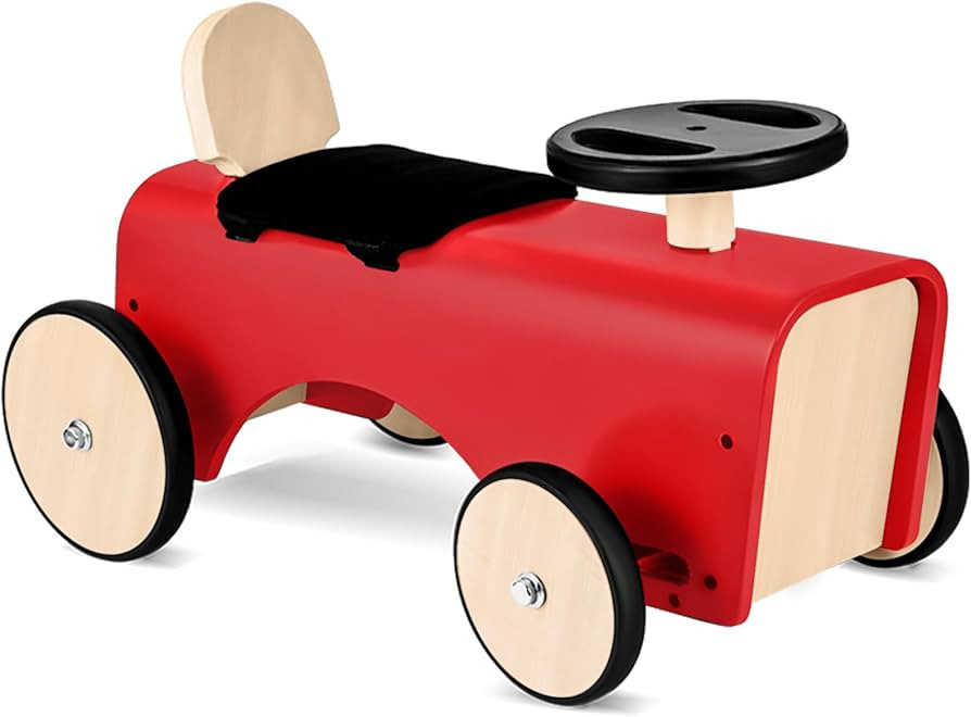Kids Ride On Toy Wooden, Retro Tractor, Baby Learning Balance Toy, Toddler Push Car with Steering... | Amazon (US)