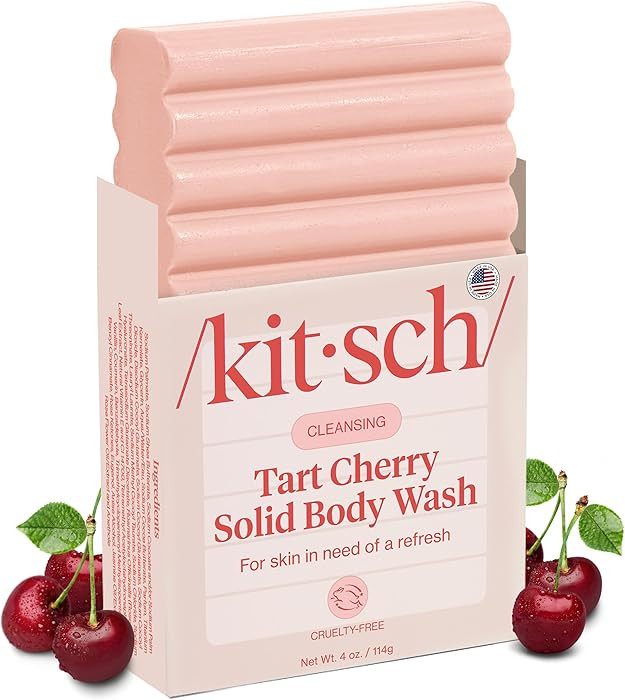 Kitsch Cleansing Tart Cherry Soap Bar with Refreshing Scent - Eco-Friendly Body Wash Women Love -... | Amazon (US)