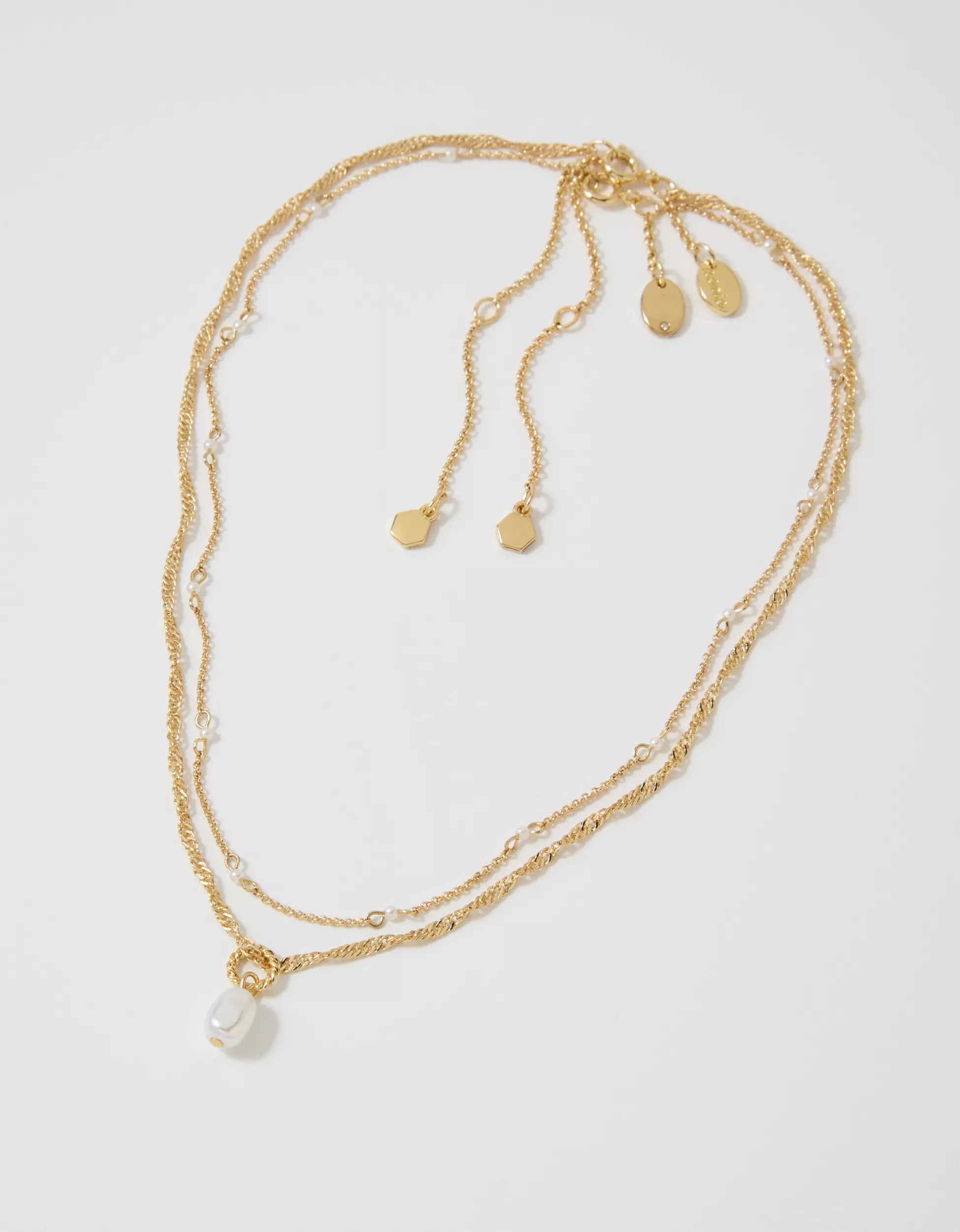 Aerie Twist Chain Pearl Necklace | Aerie