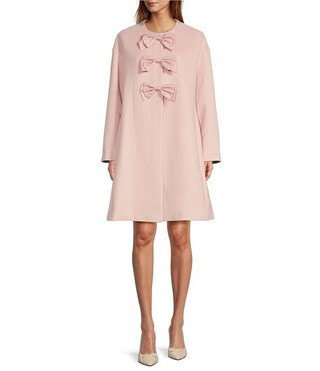 x Born on Fifth Georgie Wool Blend Bow Detail Coat | Dillard's