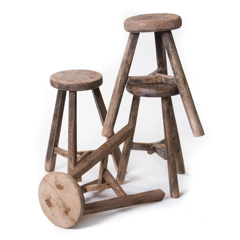 Chinese old antique round wooden Stool - unique pieces, imported from China | Etsy (US)