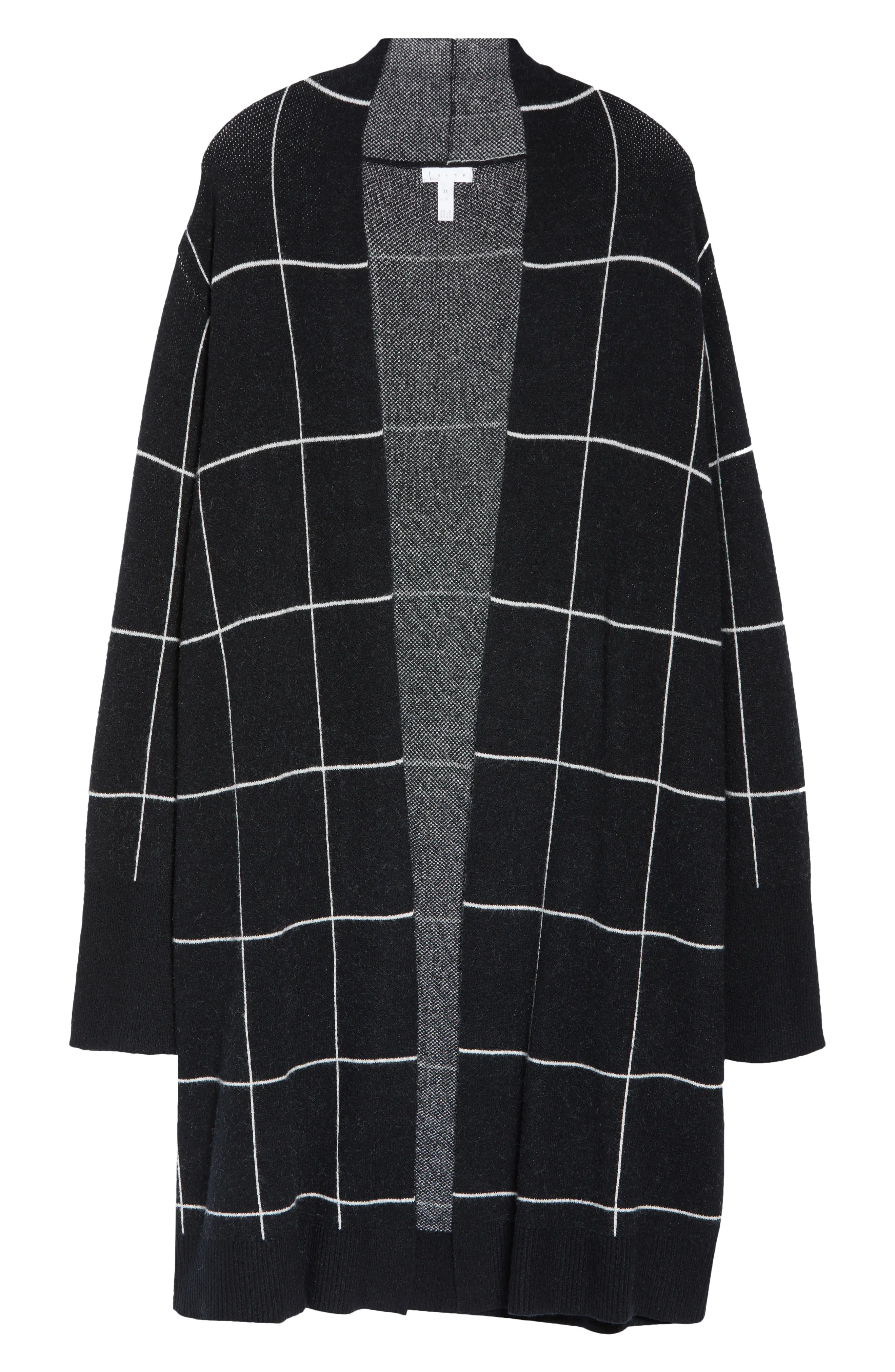 Plus Size Women's Leith Cozy Longline Cardigan, Size 3X - Black | Nordstrom