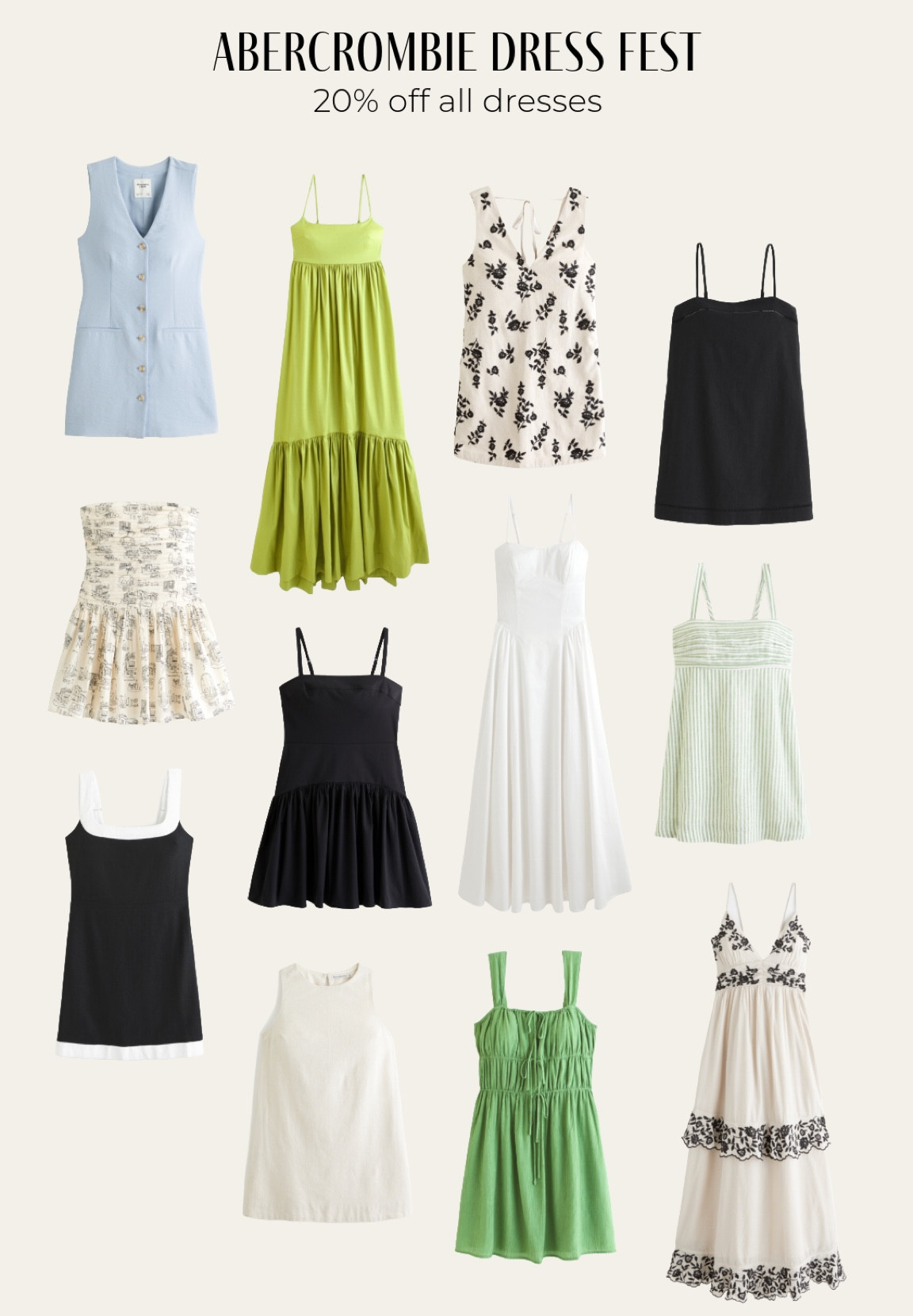 abercrombie dress fest! 20% off all dresses! - summer dresses, sun dress, wedding guest dress, casual dresss

#LTKFindsUnder100 #LTKStyleTip #LTKSaleAlert
