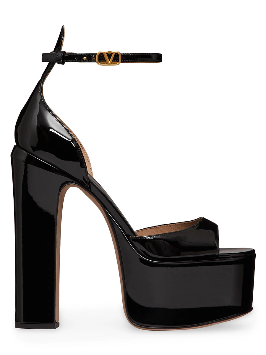 Women's Tan-Go 155MM Patent Leather Platform Sandals - Black - Size 11 | Saks Fifth Avenue