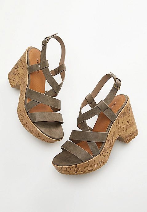 Hope Gray Chop Out Wedge Heel | Maurices