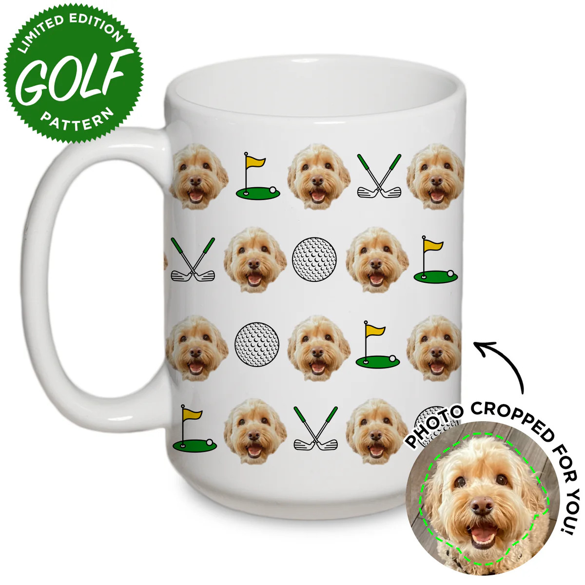 Personalized Pet Golf Pattern Mug | Type League Press