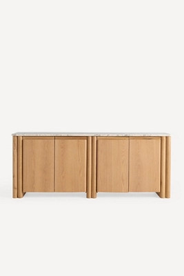 Renata Wood and Marble 78" Sideboard | Anthropologie (US)