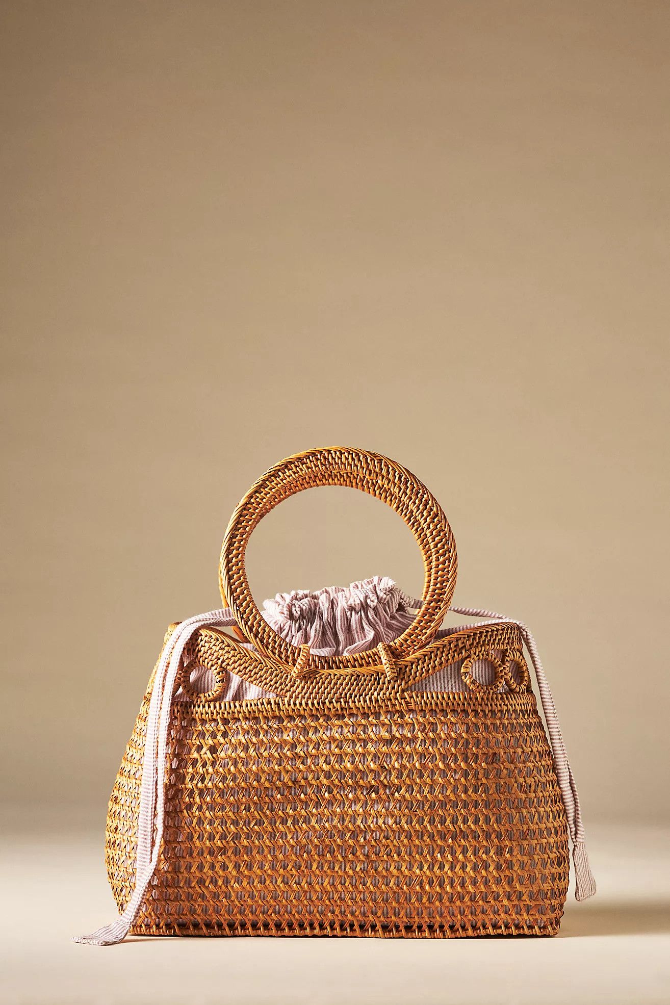 Bali Square Circle-Handle Satchel | Anthropologie (US)