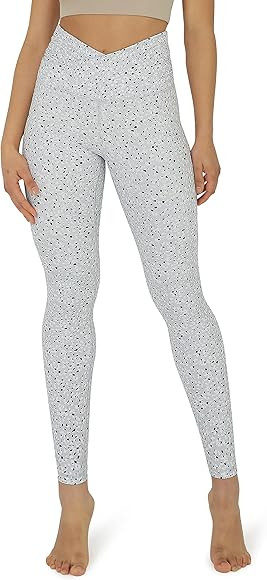 ODODOS Women's Cross Waist 7/8 Yoga Leggings with Inner Pocket, 21"/25"/28" Gathered Crossover Wo... | Amazon (US)