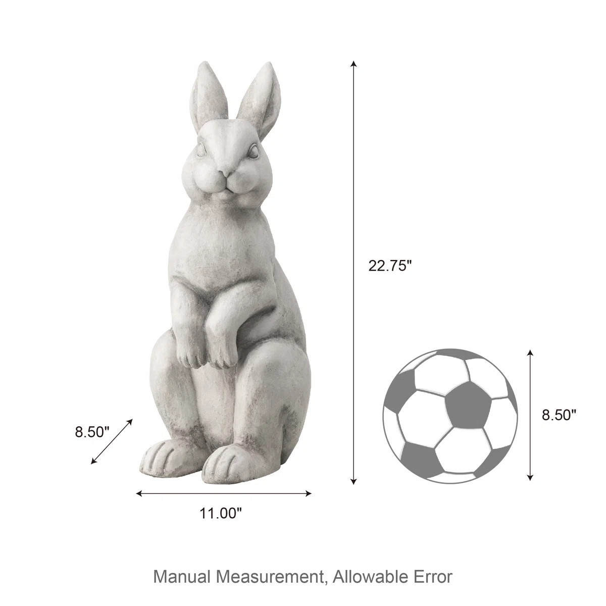 Trinx Zachary MGO Standing Rabbit Garden Statue & Reviews | Wayfair | Wayfair North America
